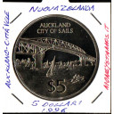 NUOVA ZELANDA 5 Dollari 1996 Rame e Nickel Auckland città delle Vele KM# 99